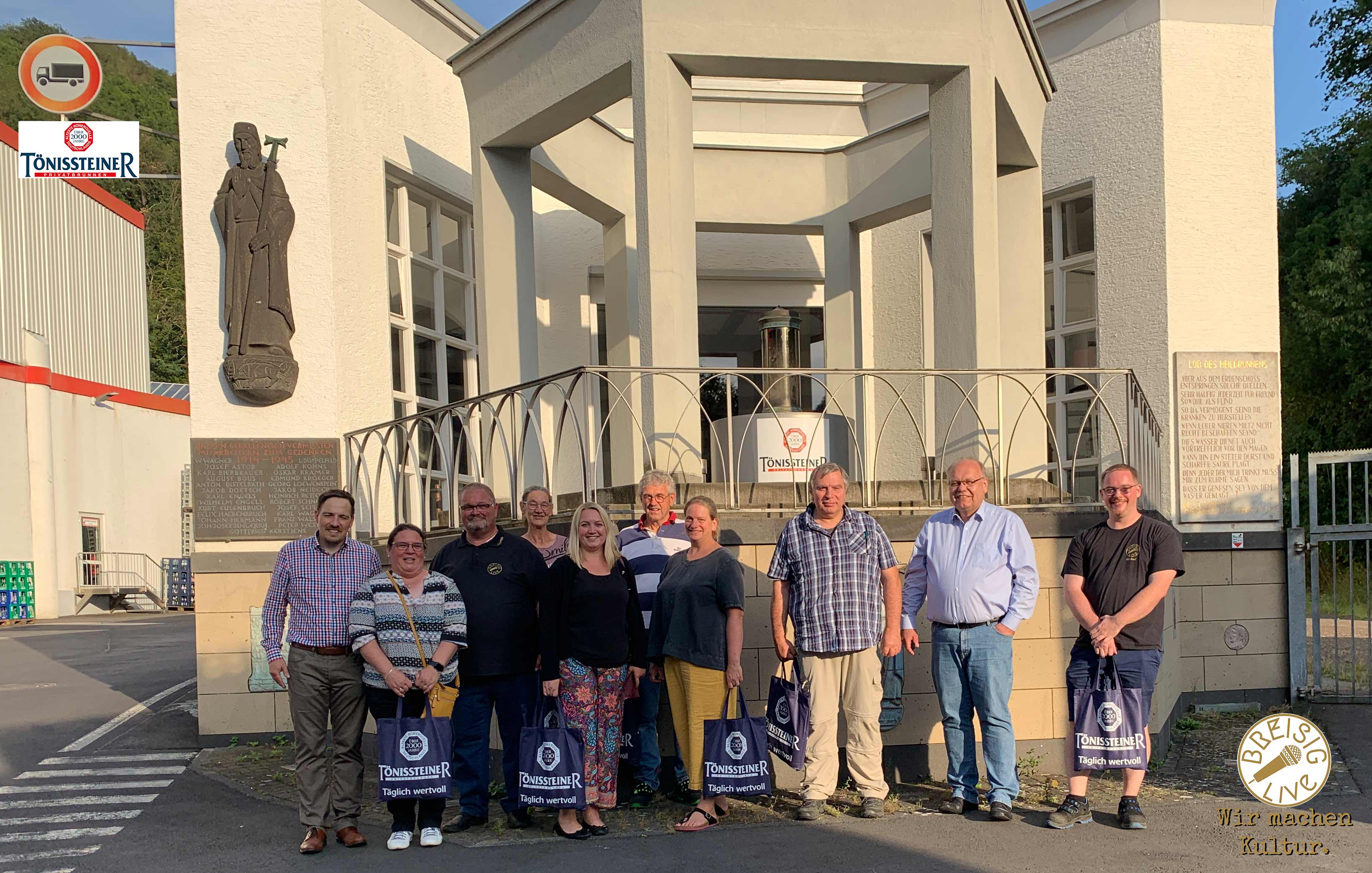 Vorstand von BREISIG.live besucht Privatbrunnen Tönissteiner Sprudel Partnerschaft wurde erneut bekräftigt