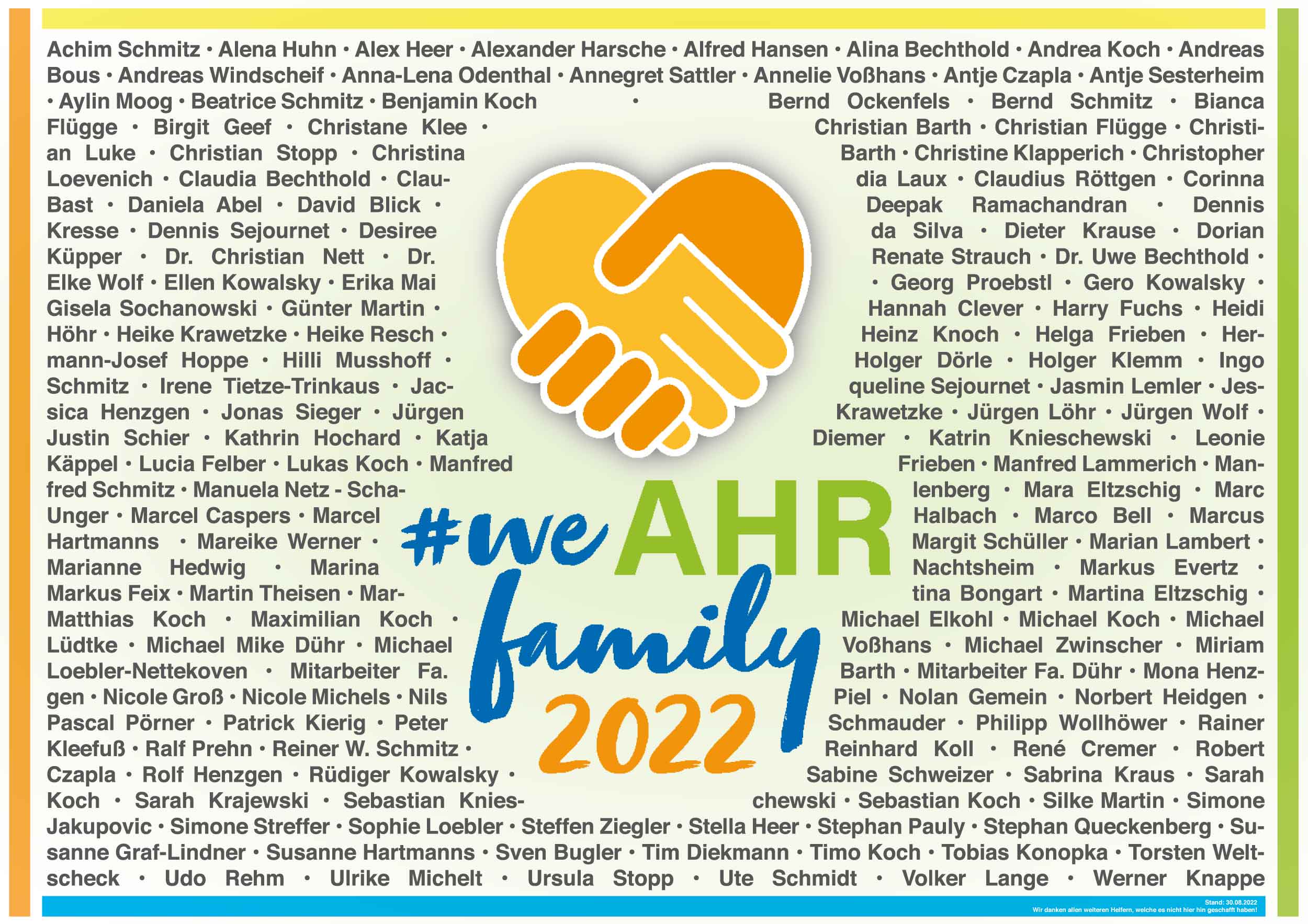 Helfer bei weAHRfamily22: Stand: 30.08.2022
